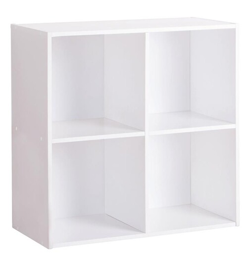 Picture of Cube 4 Shelf Display Cabinet in White by U.S Designs