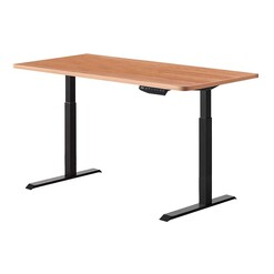 Picture of Cupid Adjustable Standing Desk, Black/Timber, 170 cm MDF Assorted Resort Living