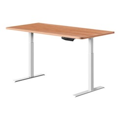 Picture of Cupid Adjustable Standing Desk, White/Timber, 170 cm MDF Assorted Resort Living
