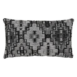 Picture of Cuzco Geometric Fabric Breakfast Cushion in Grey by Vida & Co.