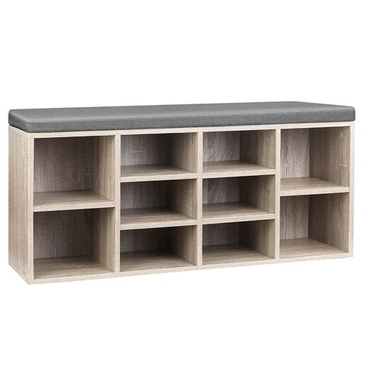 Picture of Cylan Shoe Cabinet, Natural/Grey MDF Wood Resort Living Picture of Cylan Shoe Cabinet, Natural/Grey MDF Wood Resort Living