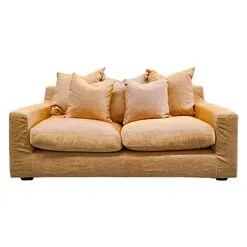 Picture of Cynthia Linen 2.5 Seater Sofa Sunset Searles Homewares