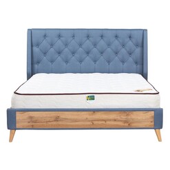 Picture of Dacre Upholstered Bed Fabric Light Blue Beaumont & Braddock