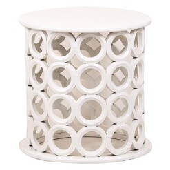 Picture of Dagen Wooden Side Table White Wash Amalfi