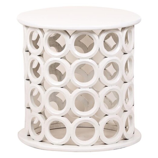 Picture of Dagen Wooden Side Table White Wash Amalfi