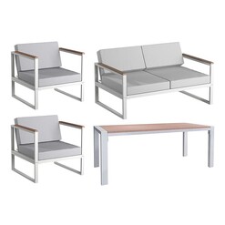 Picture of Daisy 4-Piece Outdoor Lounge Set Metal E-living