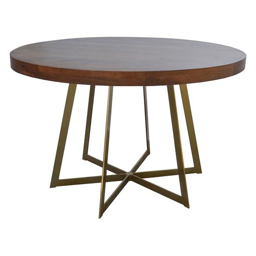 Picture of Daiwood Round Dining Table Metal Brown Dover Mason
