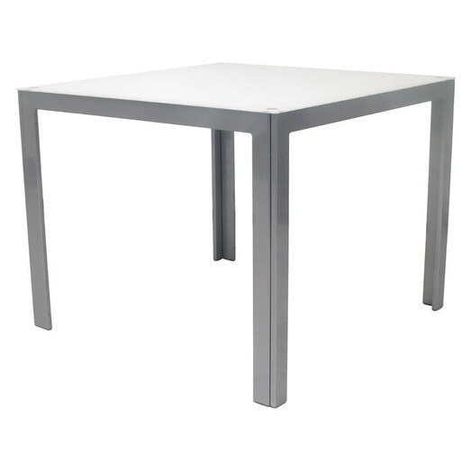 Picture of Dali Dining Table Metal Gloss Silver Hartman