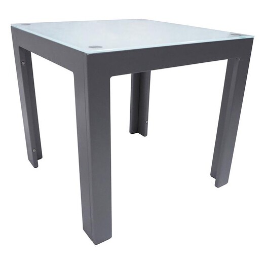 Picture of Dali Outdoor Side Table, Silver/White Metal Hartman