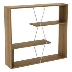 Picture of Damia Bookcase 2 Shelf Chipboard Oak U.S Designs