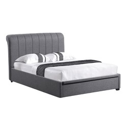 Picture of Daniela Modern Fabric Gas Lift Bed Frame King Single Size - Dark Grey