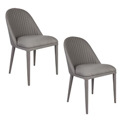 Picture of Dante Set of 2 Dining Chairs Polyester Assorted CAFE Lighting & Living