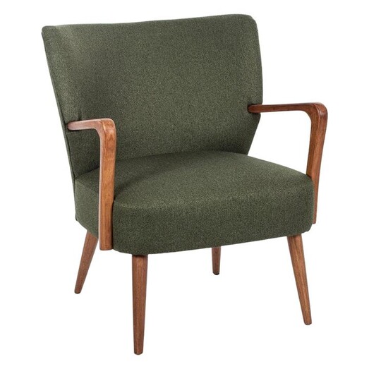 Picture of Darcy Upholstered Armchair Polyester Green/Brown Academy