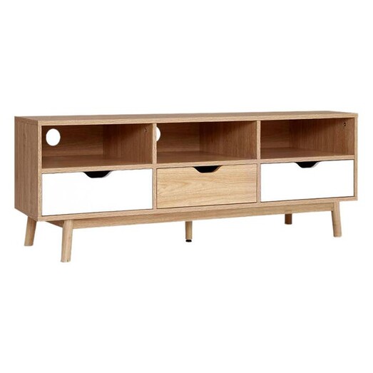 Picture of Darren Entertainment Unit Chipboard Oak/White Resort Living
