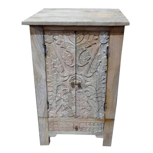 Picture of Declan Sandblasted Side Table Wood Grey Status Collections