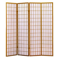 Picture of Deen Free Standing Foldable Room Divider Wood Natural Levede