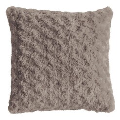 Picture of Deka Faux Fur Cushion in Taupe by Castle Road Interiors