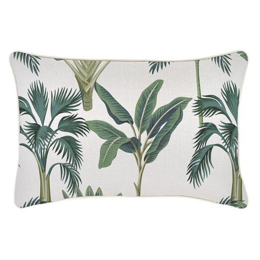 Picture of Del Coco Breakfast Cushion Cover with Piping in Light Brown by Escape to Paradise Picture of Del Coco Breakfast Cushion Cover with Piping in Light Brown by Escape to Paradise