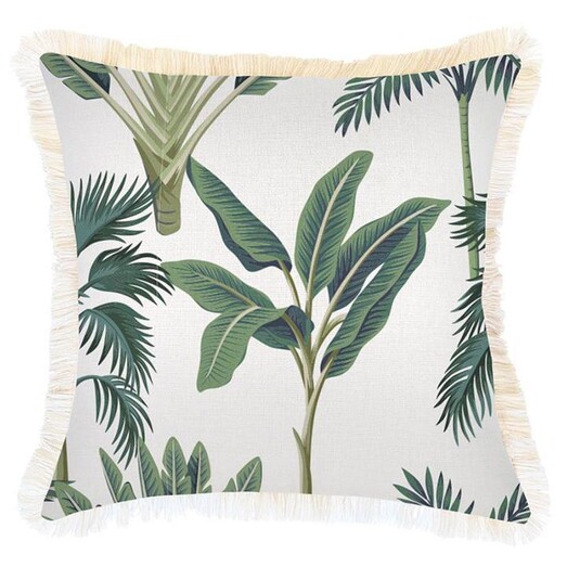 Picture of Del Coco Fringed Cushion Cover Size 45 x 45cm in 20048 by Escape to Paradise