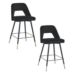 Picture of Delphi Velvet Bar Stool (Set of 2) Assorted HOMESTAR