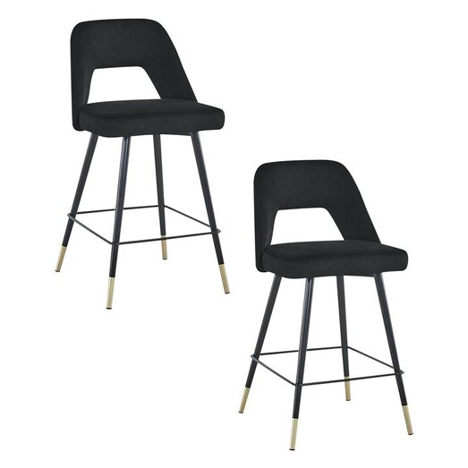 Picture of Delphi Velvet Bar Stool (Set of 2) Assorted HOMESTAR