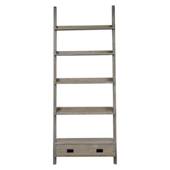Picture of Delphin Ladder Shelf Display Unit Wood Natural/Black Iniko