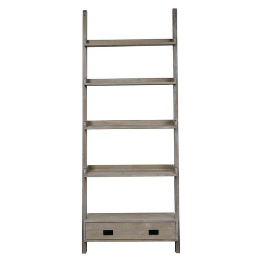 Picture of Delphin Ladder Shelf Display Unit Wood Natural/Black Iniko