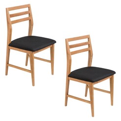 Picture of Denbarker Dining Chair (Set of 2) Oak Natural/Black Living by Design