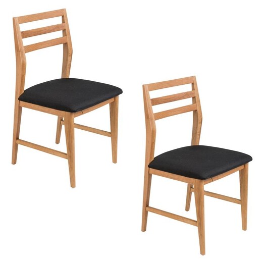 Picture of Denbarker Dining Chair (Set of 2) Oak Natural/Black Living by Design
