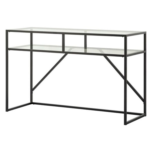Picture of Despard Glass Console Table Chipboard Black U.S Designs