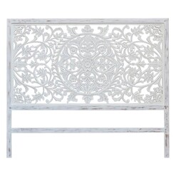 Picture of Devi Wooden Queen Bed Head White Wash Amalfi