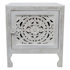 Picture of Devi Wooden Side Table White Wash Amalfi