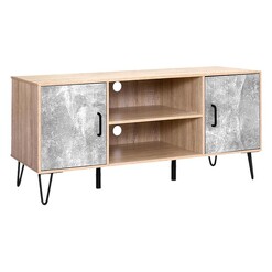 Picture of Dexter Entertainment Unit Chipboard Oak/Grey Resort Living