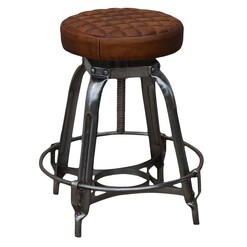 Picture of Di Maggio Leather Bar Stool Brown Phil Bee Interiors