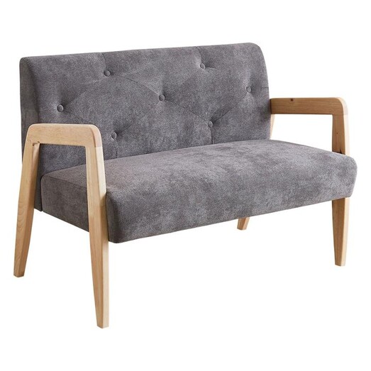 Picture of Diamond 2-Seater Sofa Fabric Grey/Natural The Import Depot