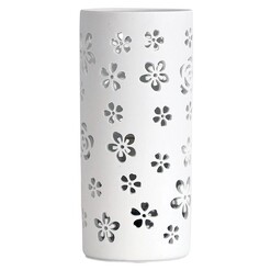 Picture of Diana Flower Ceramic Lamp in White by Oriel Lighting