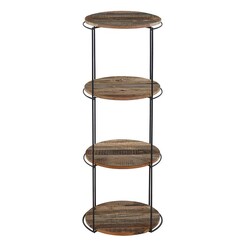 Picture of Discreet 4-Tier Unit Wood Black/Brown SLH
