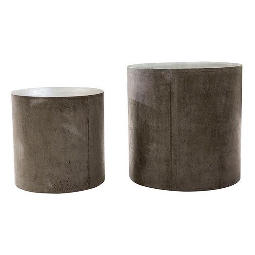 Picture of Doloma Round Seat (Set of 2) Cement Grey Florabelle Picture of Doloma Round Seat (Set of 2) Cement Grey Florabelle