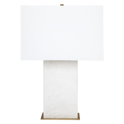 Picture of Dominique Alabaster Table Lamp in White by CAFE Lighting & Living