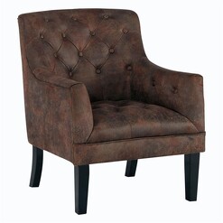 Picture of Drake Upholstered Armchair Polyester Brown Jasper Home Living