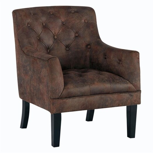 Picture of Drake Upholstered Armchair Polyester Brown Jasper Home Living