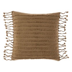 Picture of Dunaway Cotton Cushion in Brown by Linen House