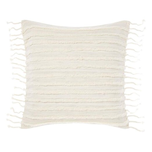 Picture of Dunaway Cotton Cushion in White by Linen House