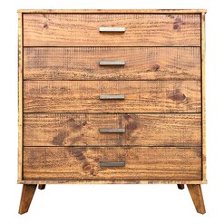 Picture of Dunbar Chest of 5 Drawers Wood Brown Rothbury Home