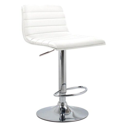 Picture of Durant Gas Lift Bar Stool Faux Leather White HOMESTAR