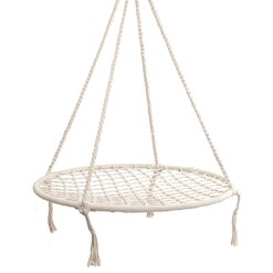 Picture of Dusten Kids' Hanging Chair Cotton Cream Frisse Outdoors