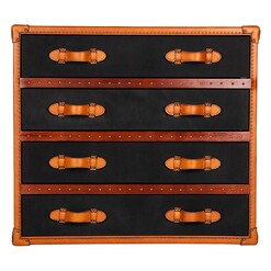 Picture of Earlina Trunk Chest of Drawers Leather Hazelnut Huntington Lane