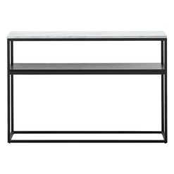 Picture of Ebonie Console Table Marble White/Matte Black Eastern Warehouse