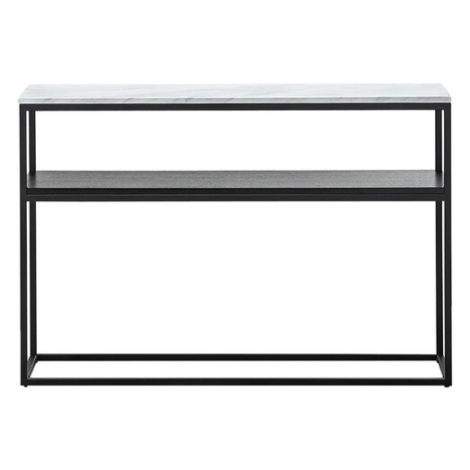 Picture of Ebonie Console Table Marble White/Matte Black Eastern Warehouse