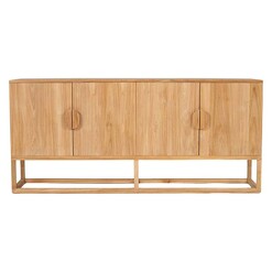Picture of Eden Teak 4-Door Sideboard in Natural by Abide Interiors